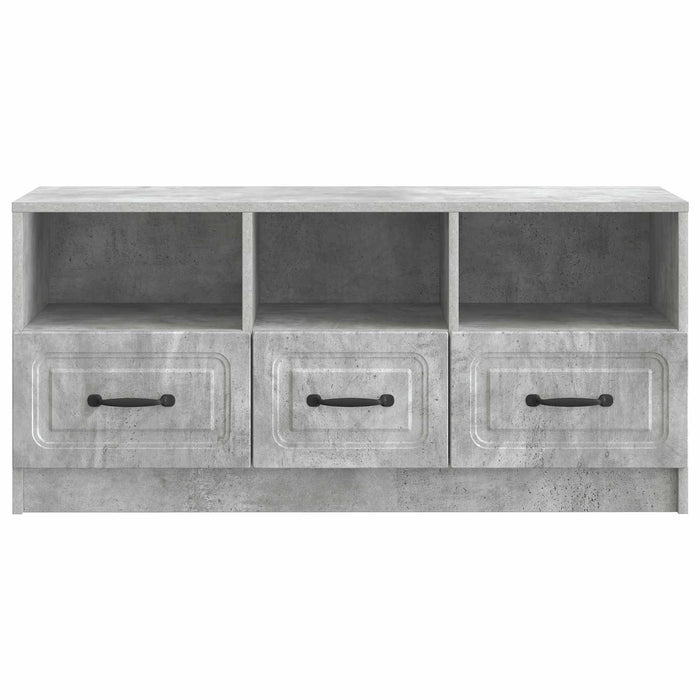 Cabinet TV Gri Beton 102 x 34,5 x 47 cm Lemn prelucrat - WALTI WALTI