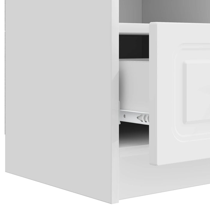 Cabinet TV Alb foarte lucios 102 x 34,5 x 47 cm Lemn prelucrat - WALTI WALTI