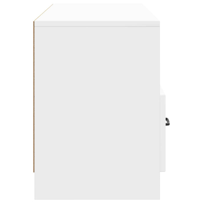 Cabinet TV Alb foarte lucios 102 x 34,5 x 47 cm Lemn prelucrat - WALTI WALTI