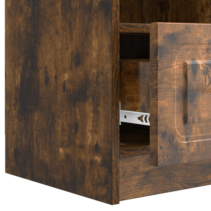 Cabinet TV Stejar fumuriu 102 x 34,5 x 47 cm Lemn prelucrat - WALTI WALTI