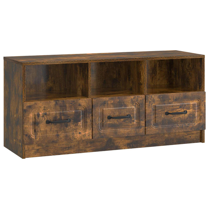 Cabinet TV Stejar fumuriu 102 x 34,5 x 47 cm Lemn prelucrat - WALTI WALTI