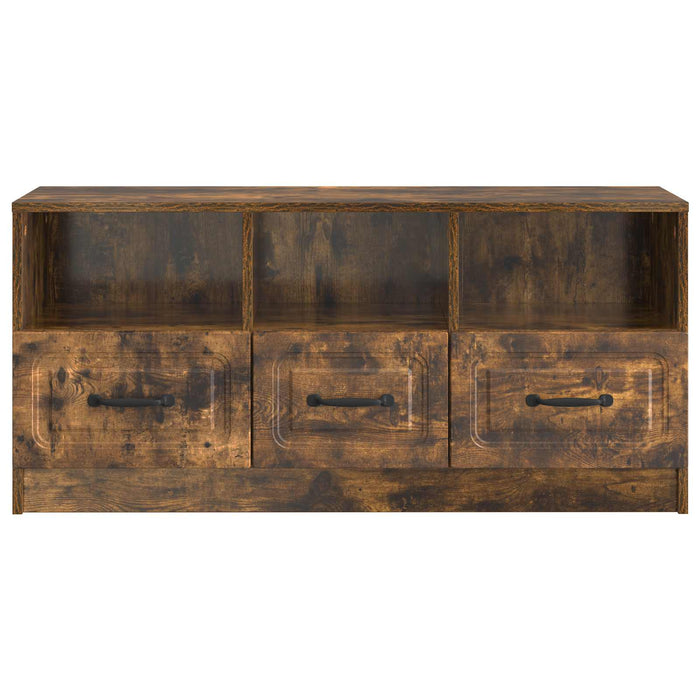 Cabinet TV Stejar fumuriu 102 x 34,5 x 47 cm Lemn prelucrat - WALTI WALTI