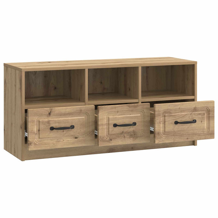Cabinet TV Stejar Artizanal 102 x 34,5 x 47 cm Lemn prelucrat - WALTI WALTI