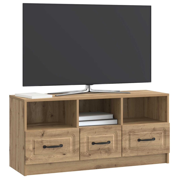 Cabinet TV Stejar Artizanal 102 x 34,5 x 47 cm Lemn prelucrat - WALTI WALTI