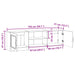 Cabinet TV Stejar Artizanal 150 x 31 x 47 cm Lemn prelucrat - WALTI WALTI