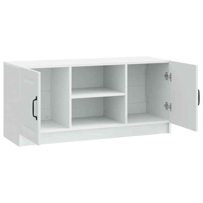 Cabinet TV Alb 102 x 34,5 x 47 cm Lemn prelucrat - WALTI WALTI