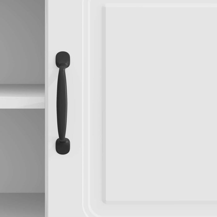 Cabinet TV Alb foarte lucios 102 x 34,5 x 47 cm Lemn prelucrat - WALTI WALTI
