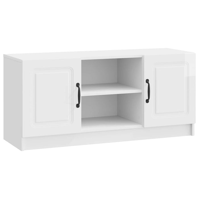 Cabinet TV Alb foarte lucios 102 x 34,5 x 47 cm Lemn prelucrat - WALTI WALTI