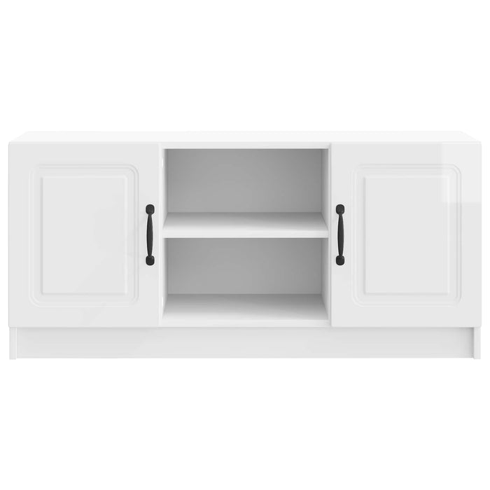 Cabinet TV Alb foarte lucios 102 x 34,5 x 47 cm Lemn prelucrat - WALTI WALTI
