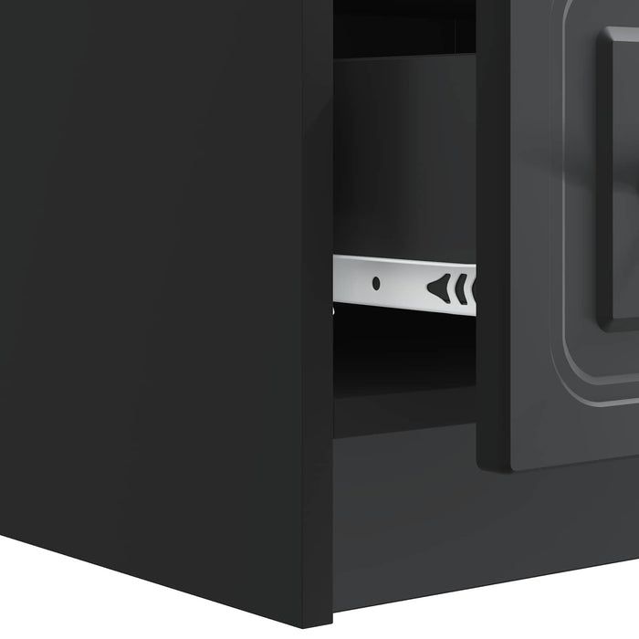 Cabinet TV cu sertar Negru 147 x 34,5 x 27 cm Lemn prelucrat - WALTI WALTI