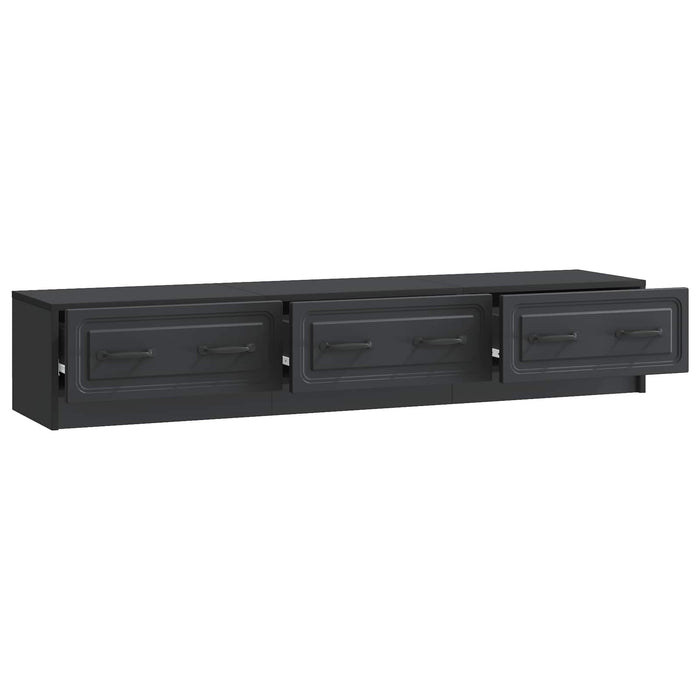 Cabinet TV cu sertar Negru 147 x 34,5 x 27 cm Lemn prelucrat - WALTI WALTI