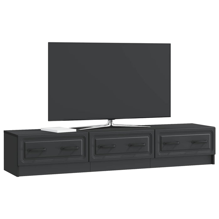 Cabinet TV cu sertar Negru 147 x 34,5 x 27 cm Lemn prelucrat - WALTI WALTI