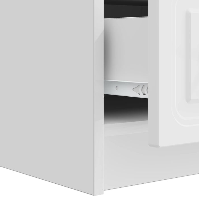 Cabinet TV Alb foarte lucios 147 x 34,5 x 27 cm Lemn prelucrat - WALTI WALTI