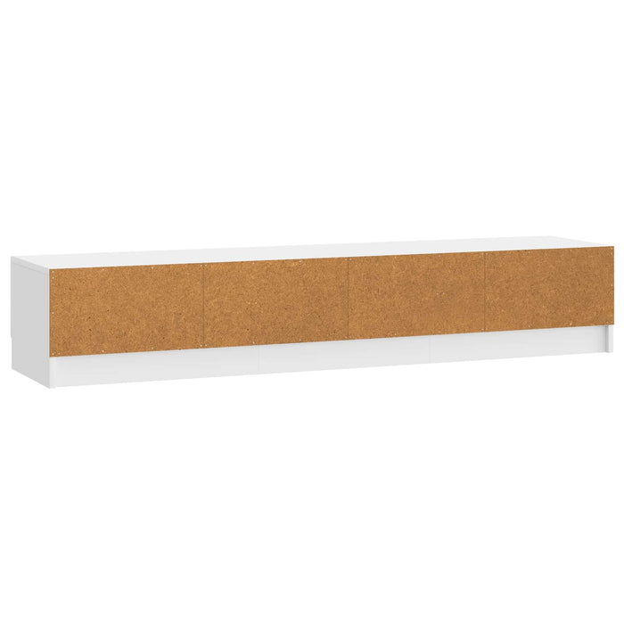 Cabinet TV Alb foarte lucios 147 x 34,5 x 27 cm Lemn prelucrat - WALTI WALTI
