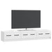 Cabinet TV Alb foarte lucios 147 x 34,5 x 27 cm Lemn prelucrat - WALTI WALTI