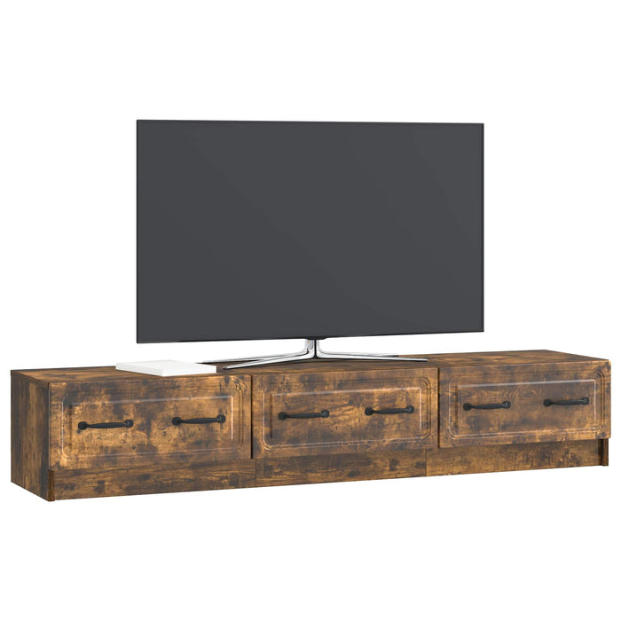 Cabinet TV Stejar fumuriu 147 x 34,5 x 27 cm Lemn prelucrat - WALTI WALTI