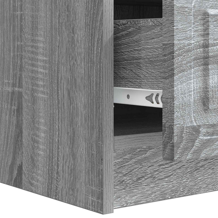Cabinet TV Sonoma gri 147 x 34,5 x 27 cm Lemn prelucrat - WALTI WALTI