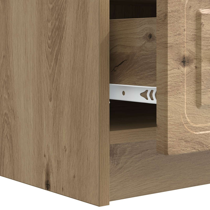 Cabinet TV Stejar Artizanal 147 x 34,5 x 27 cm Lemn prelucrat - WALTI WALTI