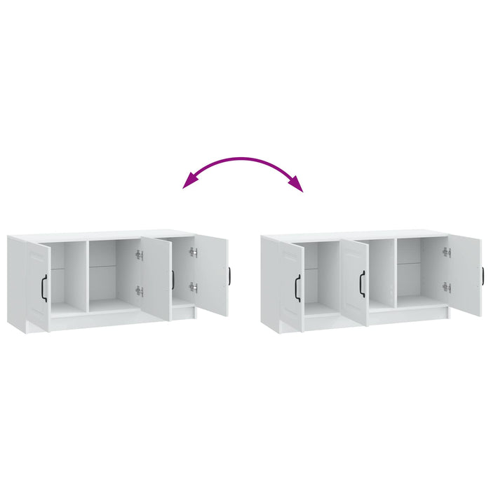 Cabinet TV Alb 99 x 34,5 x 47 cm Lemn prelucrat - WALTI WALTI