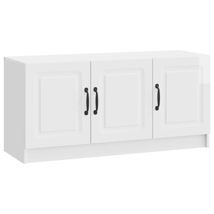 Cabinet TV Alb foarte lucios 99 x 34,5 x 47 cm Lemn prelucrat - WALTI WALTI