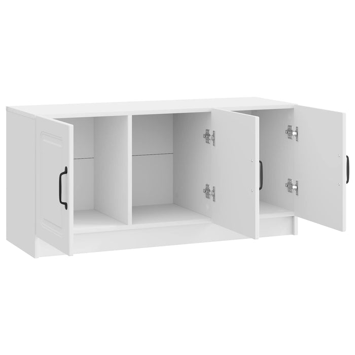 Cabinet TV Alb foarte lucios 99 x 34,5 x 47 cm Lemn prelucrat - WALTI WALTI