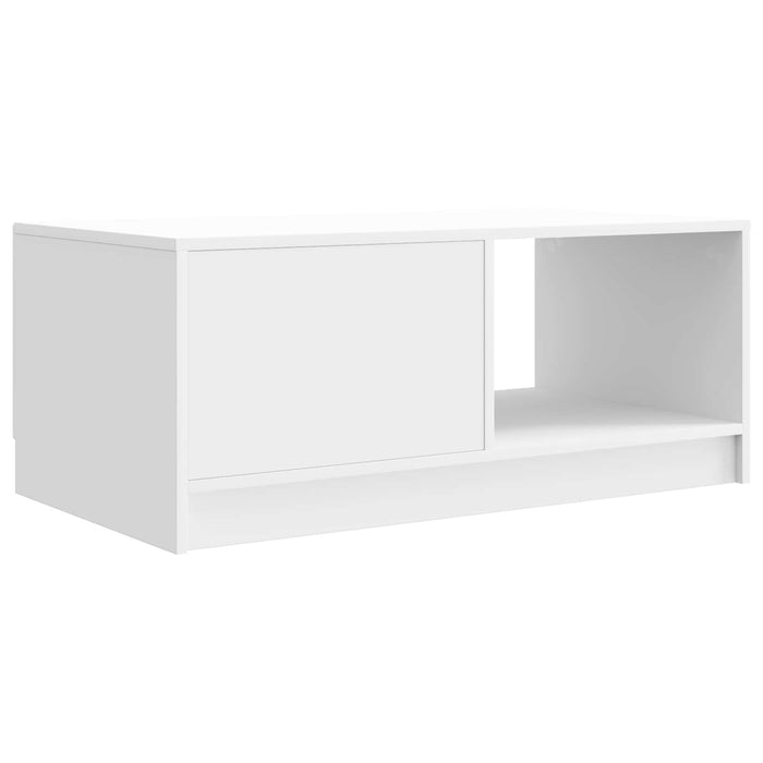 Masă de cafea Alb foarte lucios 90 x 50 x 37 cm Lemn prelucrat - WALTI WALTI