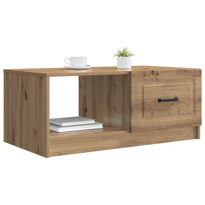 Masă de cafea Stejar Artizanal 90 x 50 x 37 cm Lemn prelucrat - WALTI WALTI