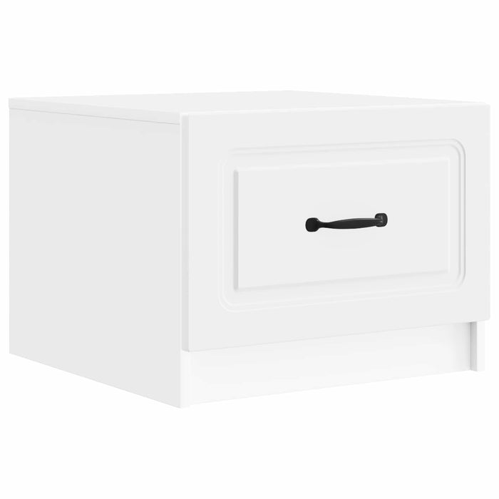 Masă de cafea cu sertar Alb 49 x 50 x 37 cm Lemn prelucrat - WALTI WALTI