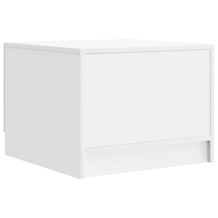 Masă de cafea cu sertar Alb 49 x 50 x 37 cm Lemn prelucrat - WALTI WALTI