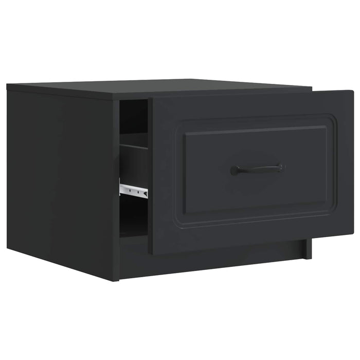 Masă de cafea cu sertar Negru 49 x 50 x 37 cm Lemn prelucrat - WALTI WALTI