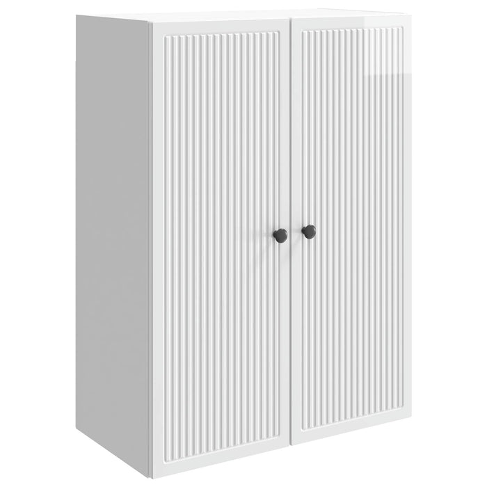 Dulap montat pe perete Alb foarte lucios 66 x 34,5 x 90 cm - WALTI WALTI