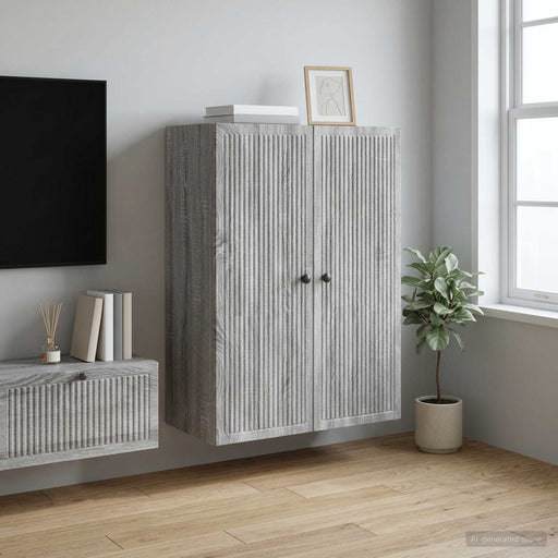 Dulap montat pe perete Sonoma gri 66 x 34,5 x 90 cm - WALTI WALTI