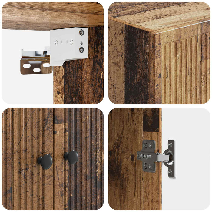 Dulap montat pe perete Lemn vechi 66 x 34,5 x 90 cm - WALTI WALTI