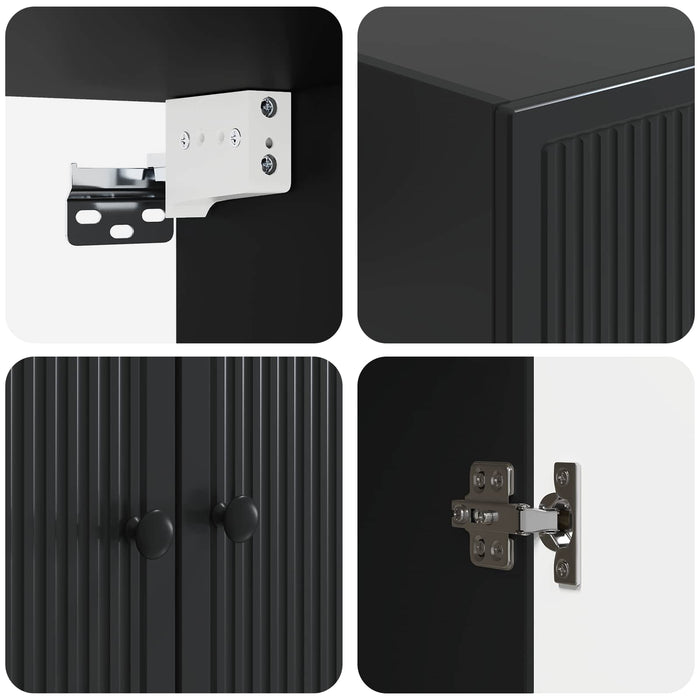 Dulap montat pe perete Negru 59 x 31 x 60 cm Lemn prelucrat WALTI