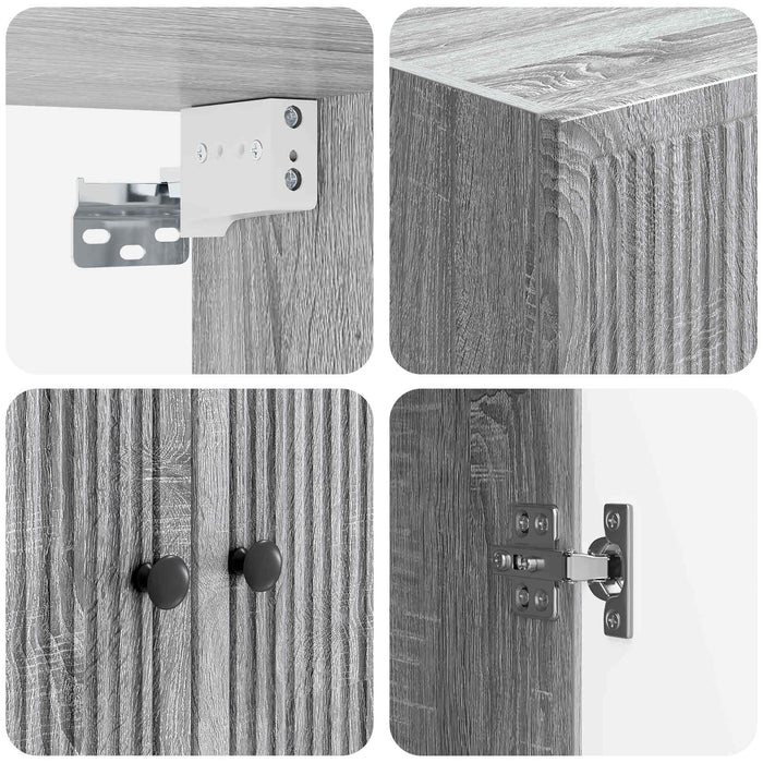 Dulap montat pe perete Sonoma gri 59 x 31 x 60 cm - WALTI WALTI