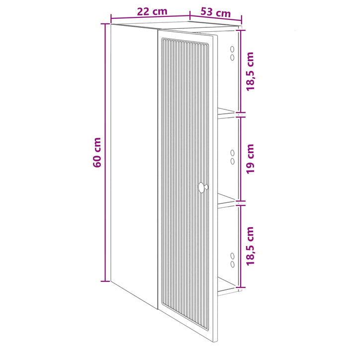 Dulap montat pe perete Alb 33 x 34,5 x 90 cm Lemn prelucrat WALTI