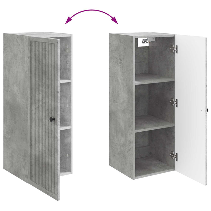 Dulap montat pe perete Gri Beton 33 x 34,5 x 90 cm - WALTI WALTI
