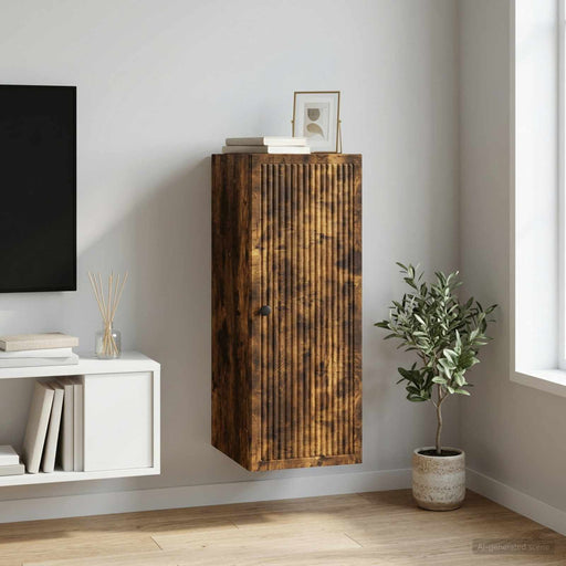 Dulap montat pe perete Stejar fumuriu 33 x 34,5 x 90 cm - WALTI WALTI