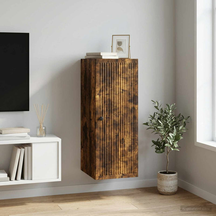 Dulap montat pe perete Stejar fumuriu 33 x 34,5 x 90 cm - WALTI WALTI