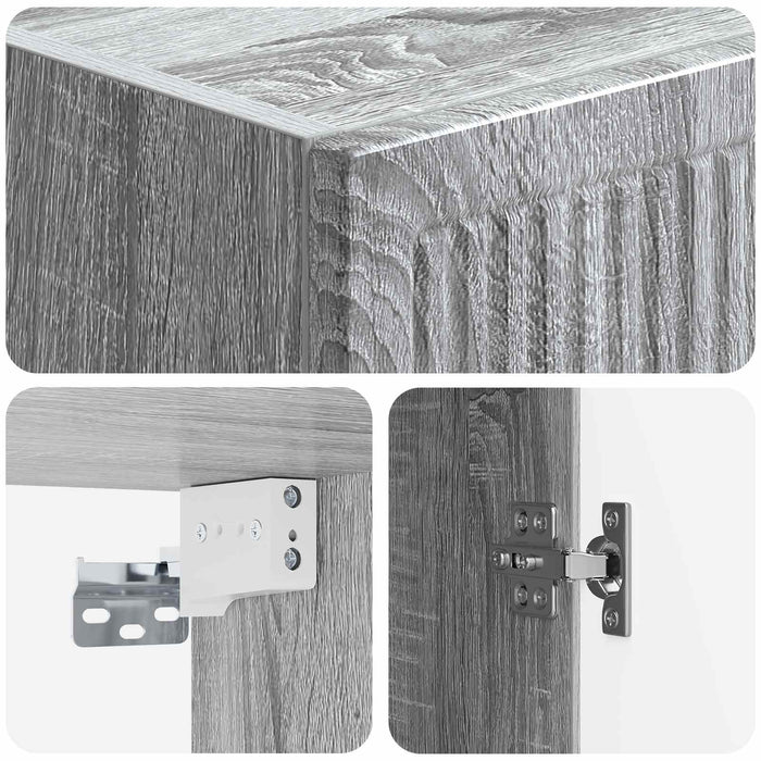Dulap montat pe perete Sonoma gri 33 x 34,5 x 90 cm - WALTI WALTI