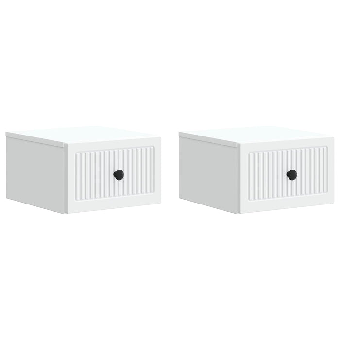 Dulap de noapte suspendat cu sertar 2 pcs Alb 33 x 34,5 x 20 cm - WALTI WALTI