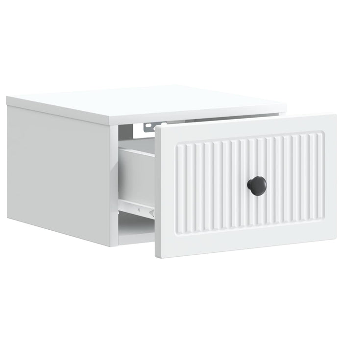 Dulap de noapte suspendat cu sertar 2 pcs Alb 33 x 34,5 x 20 cm - WALTI WALTI