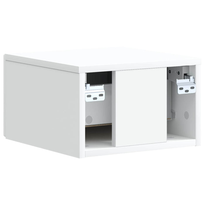 Dulap de noapte suspendat cu sertar 2 pcs Alb 33 x 34,5 x 20 cm - WALTI WALTI