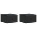 Dulap de noapte suspendat 2 pcs Negru 33 x 34,5 x 20 cm - WALTI WALTI