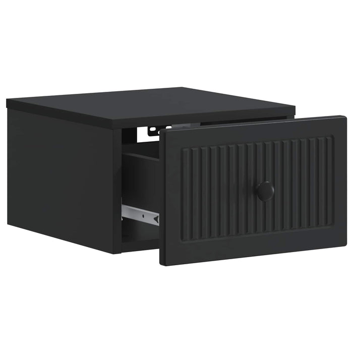 Dulap de noapte suspendat 2 pcs Negru 33 x 34,5 x 20 cm - WALTI WALTI