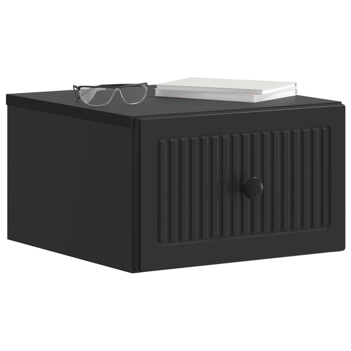 Dulap de noapte suspendat 2 pcs Negru 33 x 34,5 x 20 cm - WALTI WALTI