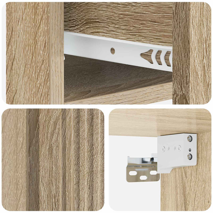 Dulap de noapte suspendat 2 pcs Stejar Sonoma 33 x 34,5 x 20 cm - WALTI WALTI