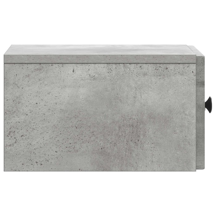 Dulap de noapte suspendat cu sertar Gri Beton 33 x 34,5 x 20 cm - WALTI WALTI