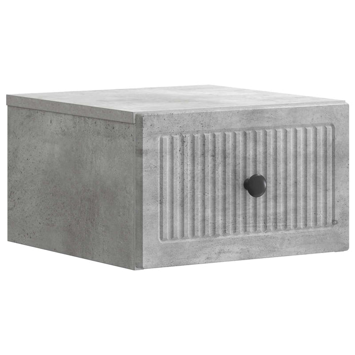Dulap de noapte suspendat 2 pcs Gri Beton 33 x 34,5 x 20 cm - WALTI WALTI