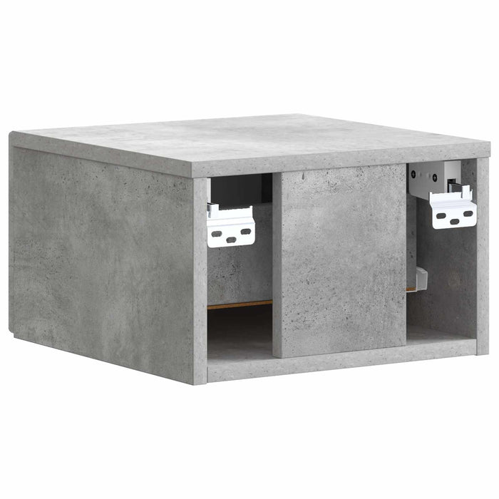 Dulap de noapte suspendat 2 pcs Gri Beton 33 x 34,5 x 20 cm - WALTI WALTI